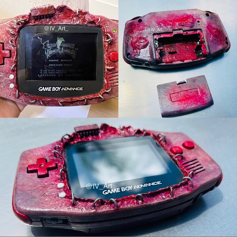 Nintendo Game Boy Advance Custom Made Chip & Stitch by IV_Art_